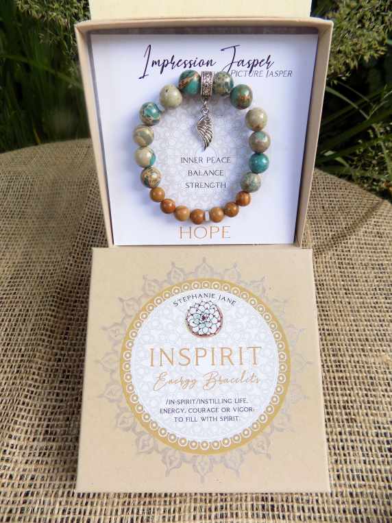 Impression Jasper INSPIRIT Energy Bracelet w/ Box