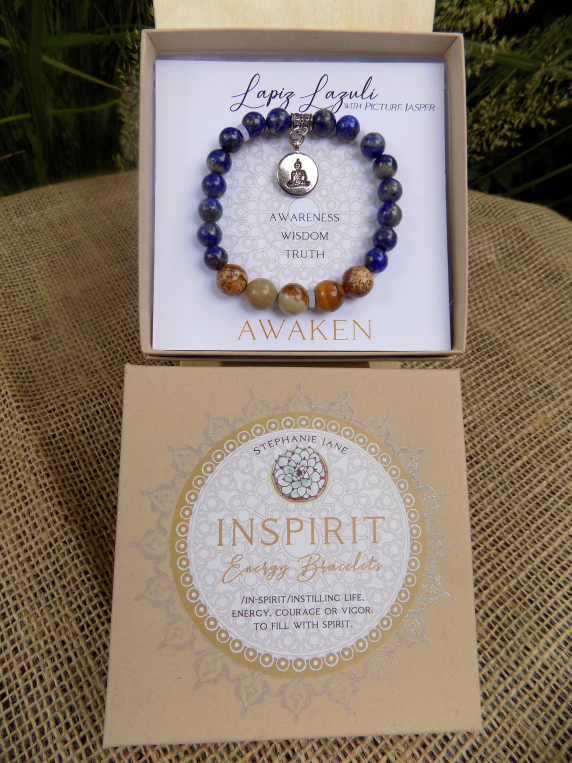 Lapis Lazuli INSPIRIT Energy Bracelet w/ Box