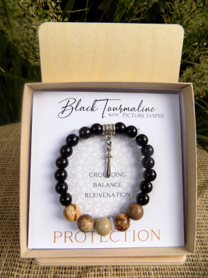 Black Tourmaline INSPIRIT Energy Bracelet