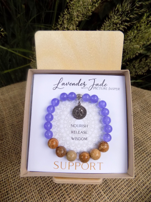 Lavender Jade INSPIRIT Energy Bracelet