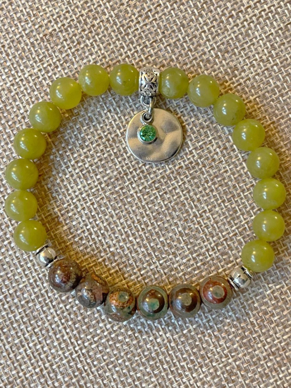 AUGUST Birthstone Bracelet - Peridot