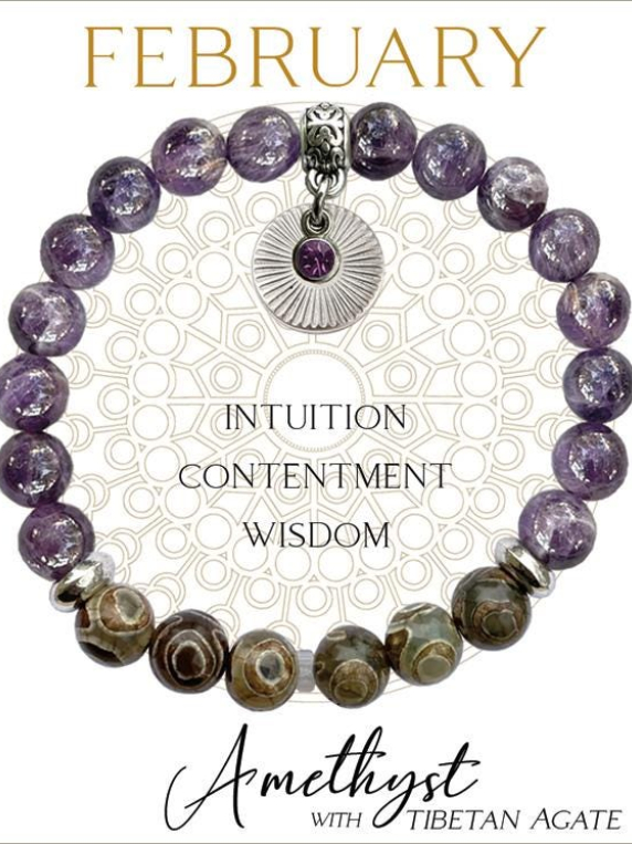 FEBRUARY Birthstone Bracelet - Amethyst