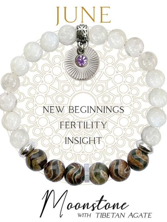 JUNE Birthstone Bracelet - Moonstone