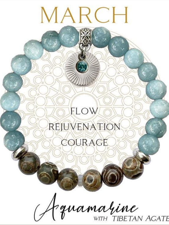 MARCH Birthstone Bracelet - Aquamarine