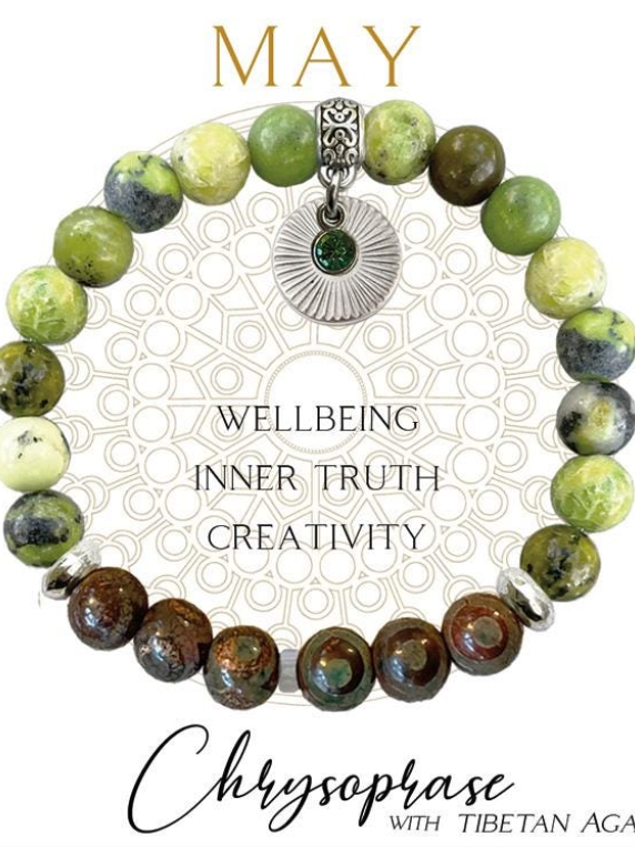 MAY Birthstone Bracelet - Chrysoprase