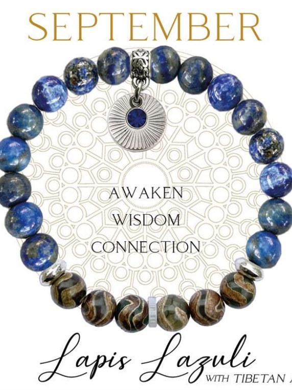 SEPTEMBER Birthstone Bracelet - Lapis Lazuli