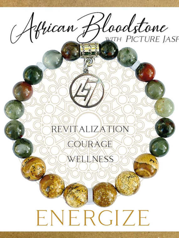 African Bloodstone Inspirit Energy Bracelet - ENERGIZE