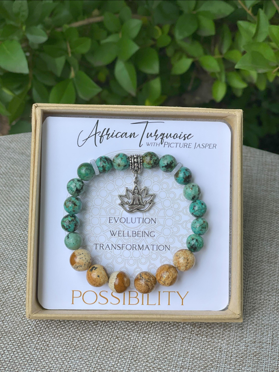 African Turquoise Inspirit Energy Bracelet - POSSIBILITY