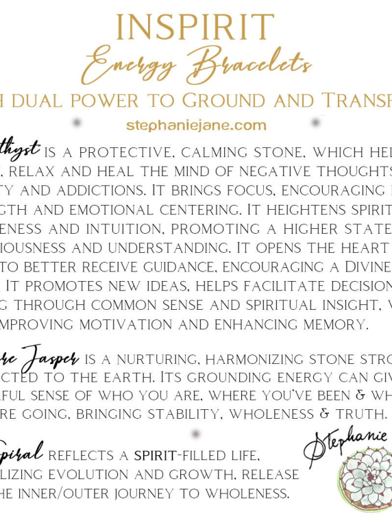 Amethyst Inspirit Energy Bracelet - SPIRIT