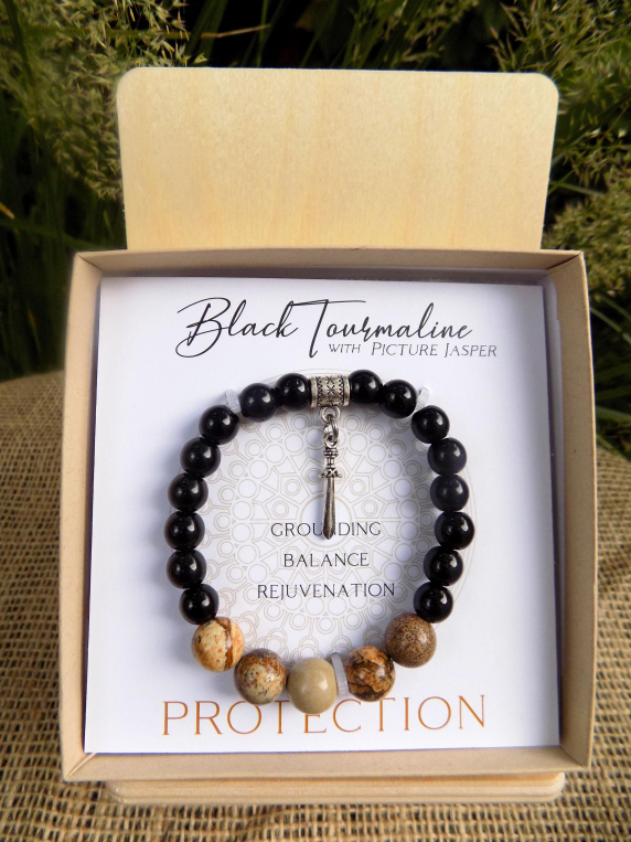 Black Tourmaline Inspirit Energy Bracelet - PROTECTION