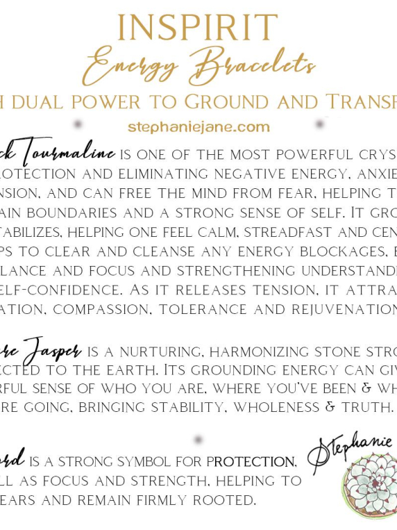 Black Tourmaline Inspirit Energy Bracelet - PROTECTION