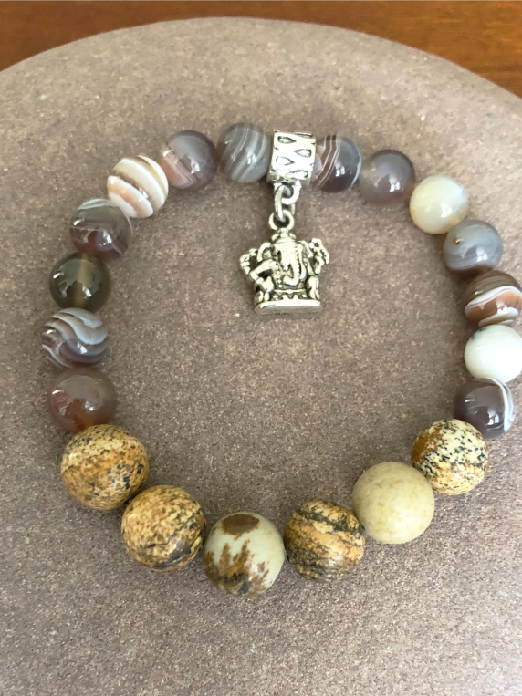 Botswana Agate Inspirit Energy Bracelet - OVERCOME