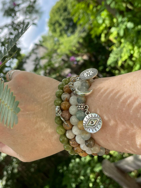Botswana Agate Inspirit Energy Bracelet - OVERCOME