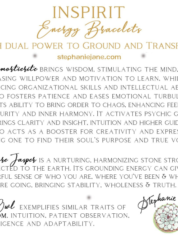 Dumortierite Inspirit Energy Bracelet - WISDOM