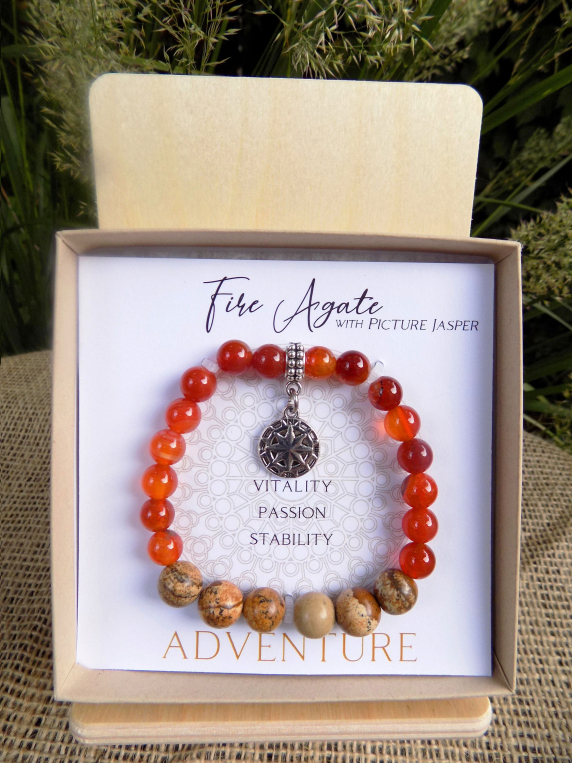 Fire Agate Inspirit Energy Bracelet - ADVENTURE
