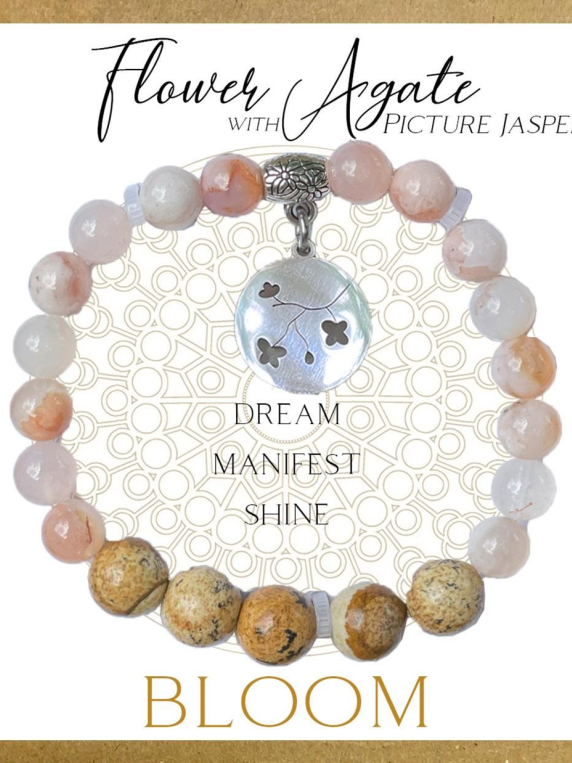 Flower Agate Inspirit Energy Bracelet - BLOOM