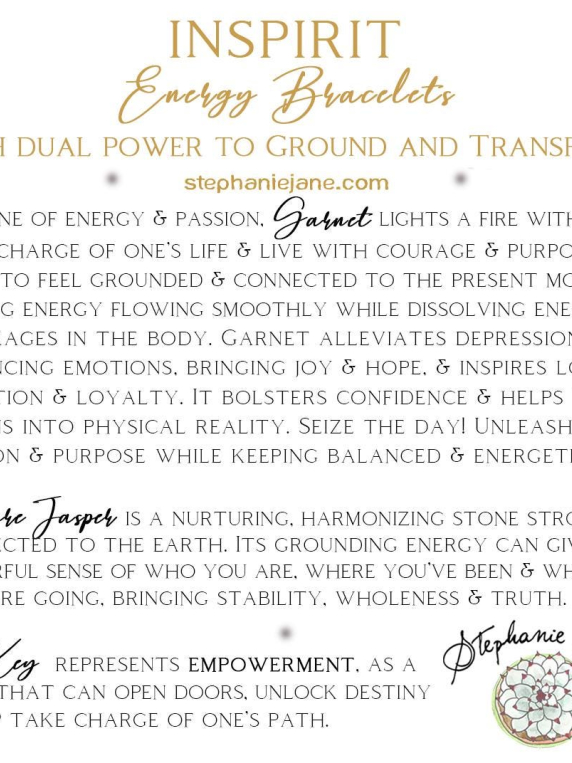 Garnet Inspirit Energy Bracelet - EMPOWERMENT
