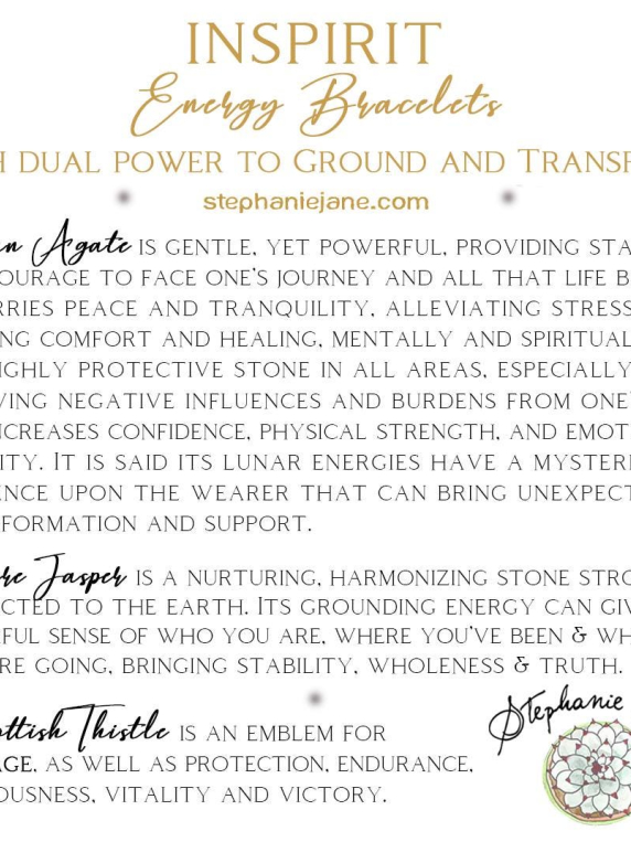 Indian Agate Inspirit Energy Bracelet - COURAGE
