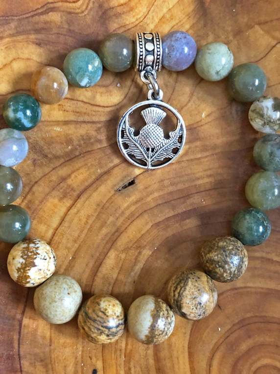 Indian Agate Inspirit Energy Bracelet - COURAGE