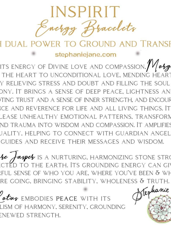 Morganite Inspirit Energy Bracelet - PEACE