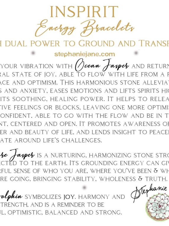 Ocean Jasper Inspirit Energy Bracelet - JOY