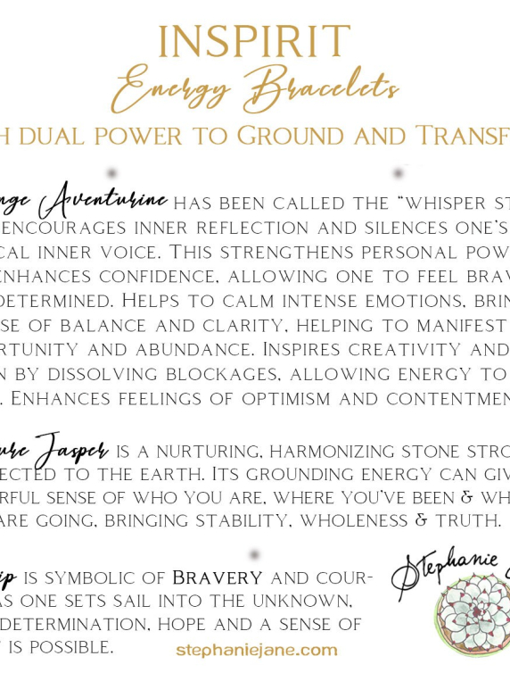 Orange Aventurine Inspirit Energy Bracelet - BRAVE