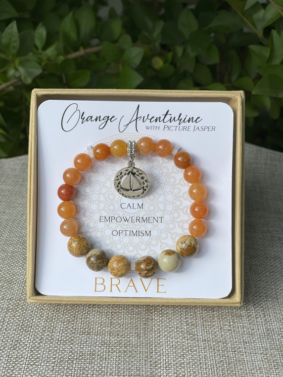 Orange Aventurine Inspirit Energy Bracelet - BRAVE