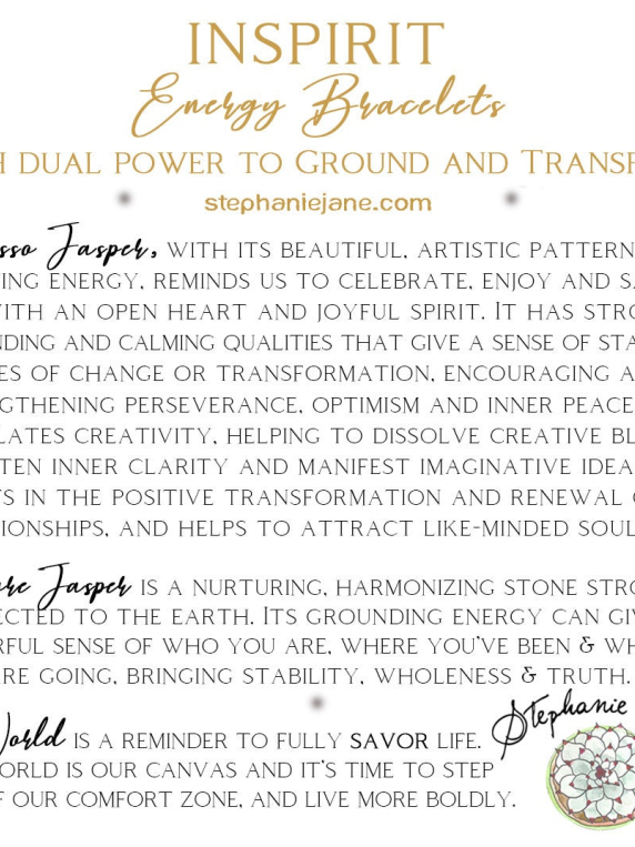 Picasso Jasper Inspirit Energy Bracelet - SAVOR
