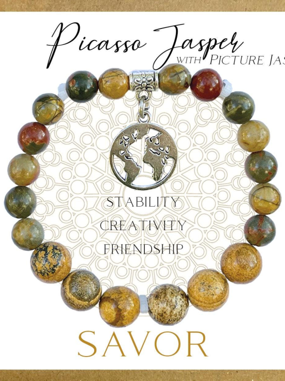 Picasso Jasper Inspirit Energy Bracelet - SAVOR