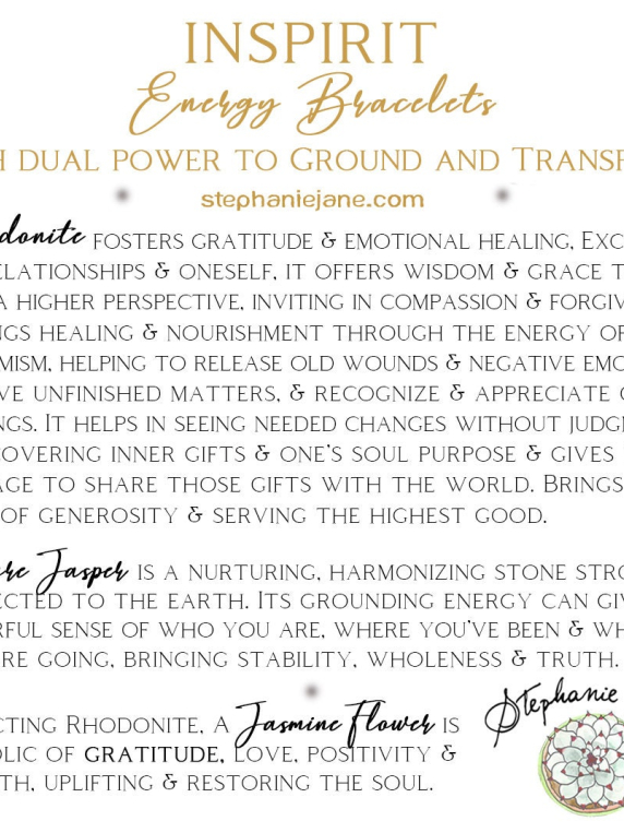 Rhodonite Inspirit Energy Bracelet - GRATITUDE