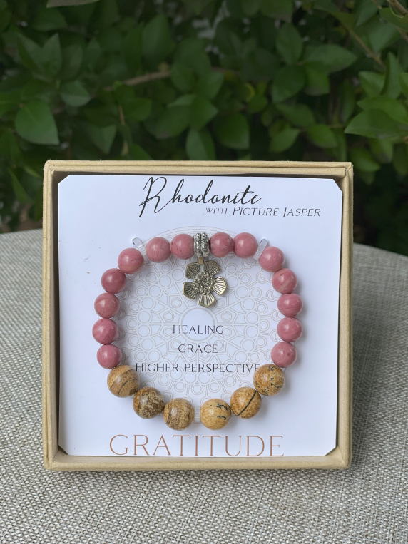 Rhodonite Inspirit Energy Bracelet - GRATITUDE