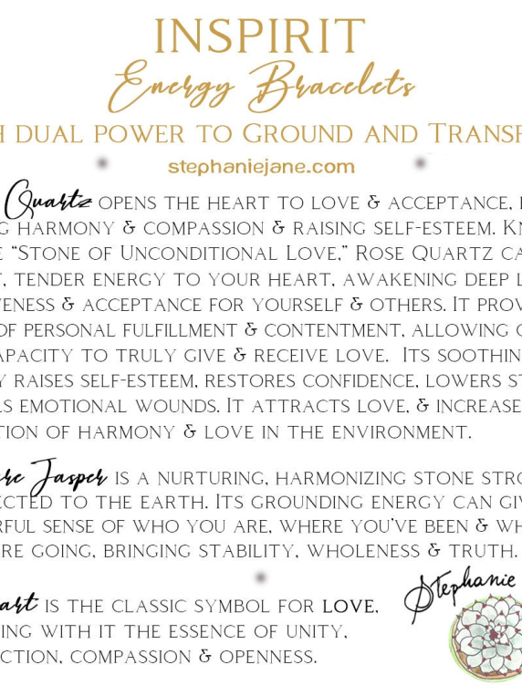 Rose Quartz Inspirit Energy Bracelet - LOVE