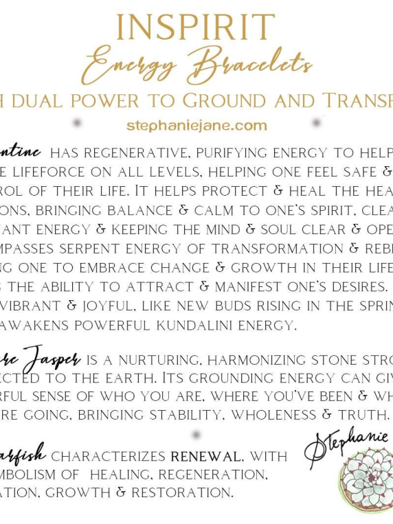 Serpentine (New Jade) Inspirit Energy Bracelet - RENEWAL