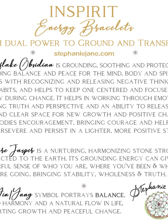 Snowflake Obsidian Inspirit Energy Bracelet - BALANCE