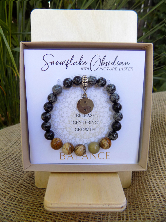 Snowflake Obsidian Inspirit Energy Bracelet - BALANCE