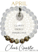 APRIL Birthstone Bracelet - Clear Quartz