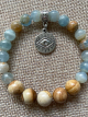 Lemurian Aquatine Calcite Inspirit Energy Bracelet - INSIGHT Lemurian Aquatine Calcite Inspirit Energy Bracelet - INSIGHT