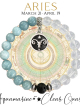 ARIES Zodiac Bracelet - Aquamarine/Clear Quartz