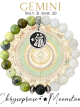 GEMINI Zodiac Bracelet - Chrysoprase/Moonstone