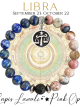 LIBRA Zodiac Bracelet - Lapis Lazuli/Pink Opal