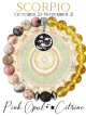 SCORPIO Zodiac Bracelet - Pink Opal/Citrine