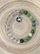 TAURUS Zodiac Bracelet - Clear Quartz/Chrysoprase