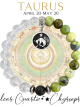 TAURUS Zodiac Bracelet - Clear Quartz/Chrysoprase