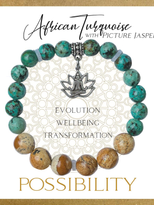 African Turquoise Inspirit Energy Bracelet - POSSIBILITY