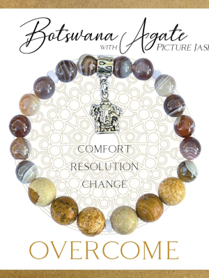 Botswana Agate Inspirit Energy Bracelet - OVERCOME