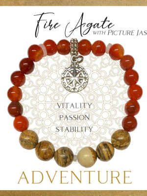 Fire Agate Inspirit Energy Bracelet - ADVENTURE
