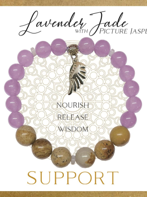Lavender Jade Inspirit Energy Bracelet - SUPPORT