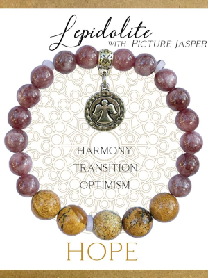 Lepidolite Inspirit Energy Bracelet - HOPE