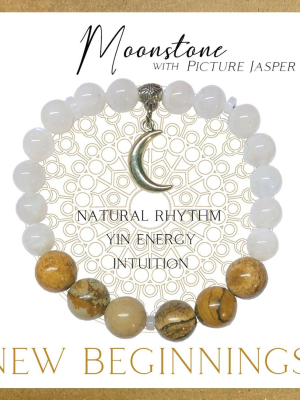 Moonstone Inspirit Energy Bracelet - NEW BEGINNING Moonstone Inspirit Energy Bracelet - NEW BEGINNING