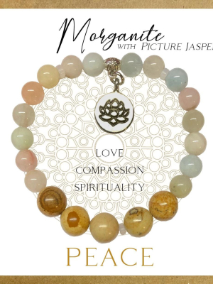 Morganite Inspirit Energy Bracelet - PEACE Morganite Inspirit Energy Bracelet - PEACE